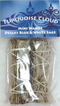 Turquoise Cloud Desert Blue & White Sage Smudge Sticks